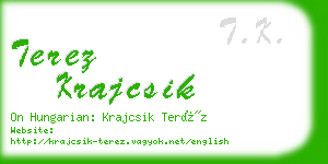 terez krajcsik business card